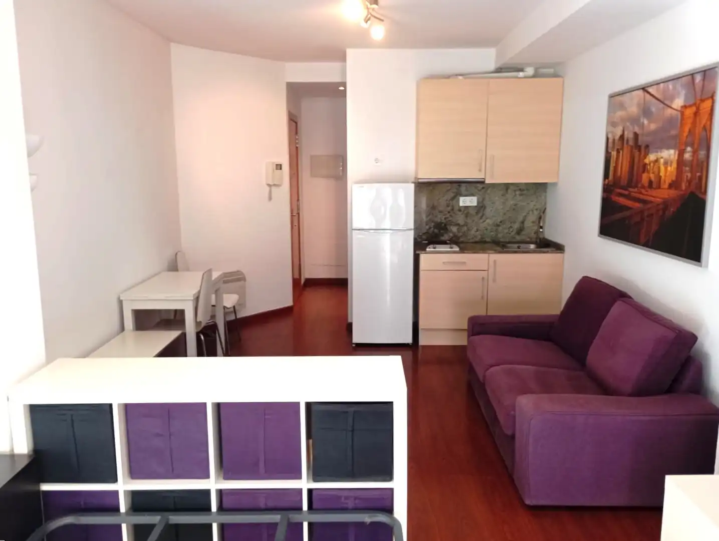Wohnzimmer von Wohnung zur Miete in Barcelona mit Heizung, Parkett und Möbliert