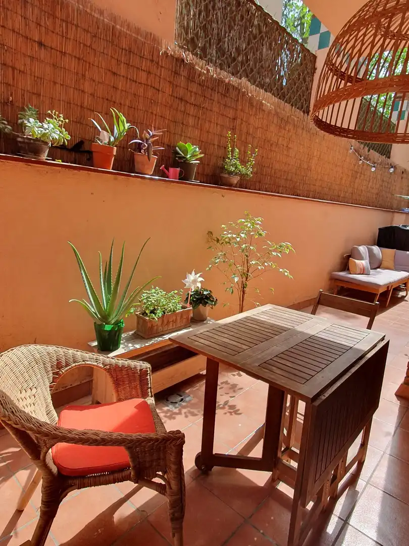 Terrasse von Wohnung zur Miete in Barcelona mit Heizung