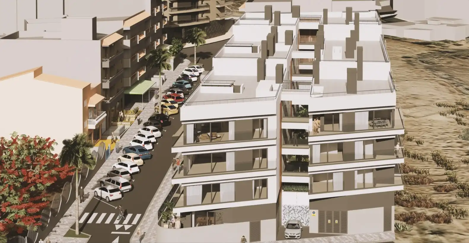 Vista exterior de Piso en venta en Adeje con Aire acondicionado, Trastero y Balcón