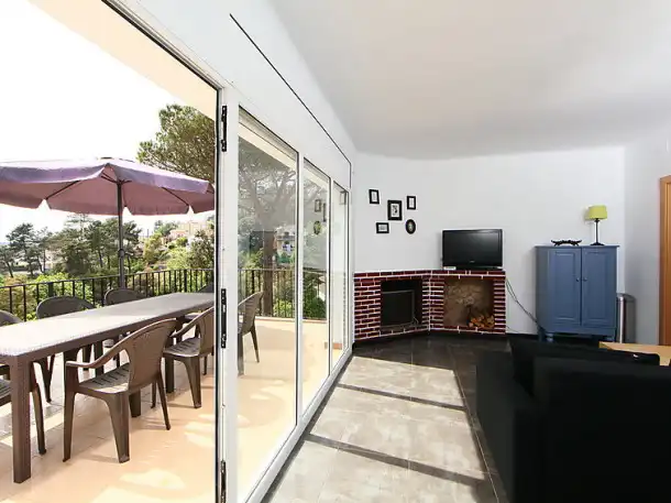 Sala de estar de Casa o chalet en venta en Vidreres con Aire acondicionado, Jardín privado y Terraza