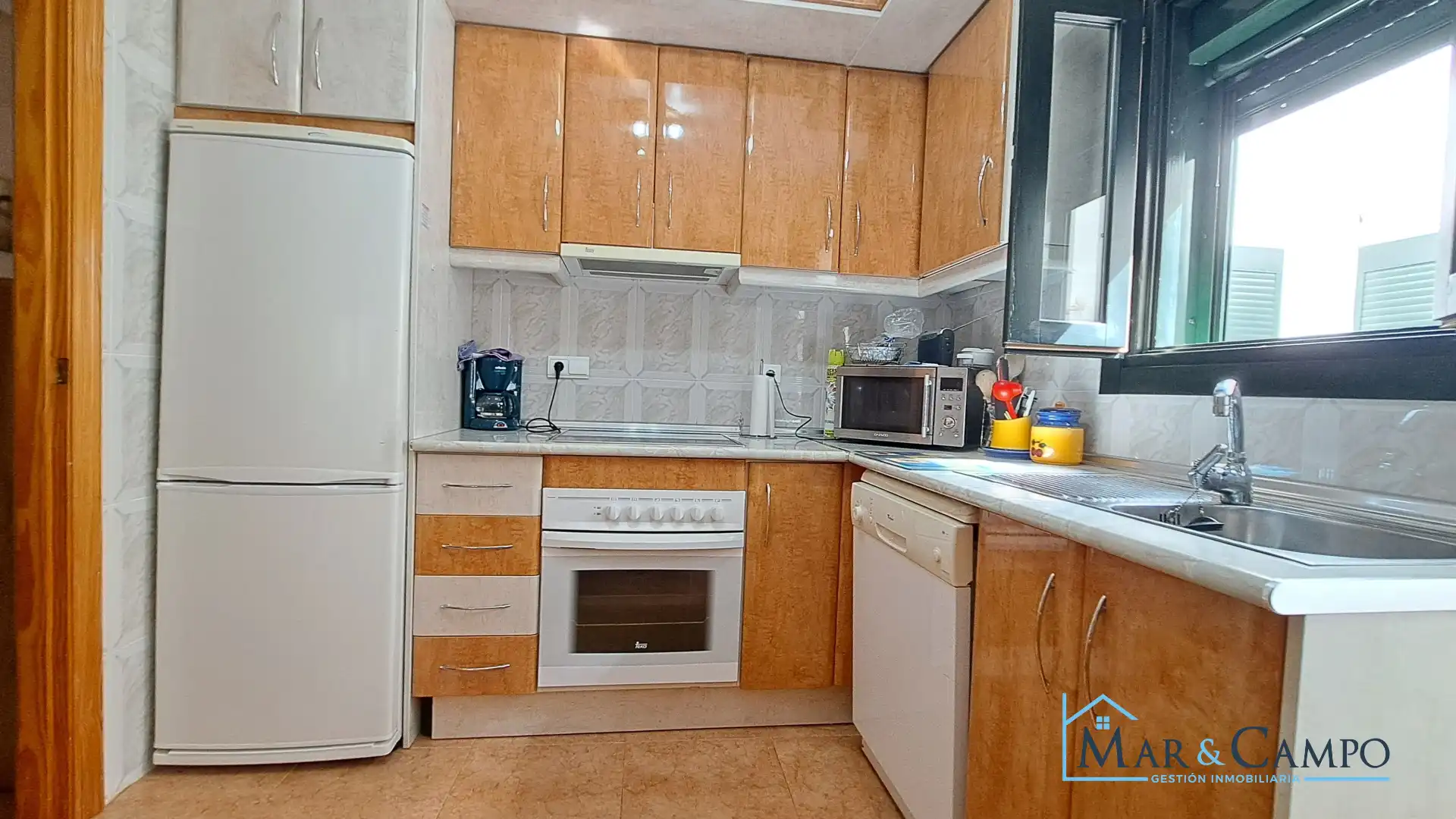 Kitchen of Flat for sale in Los Alcázares  with Terrace, Furnished and Balcony