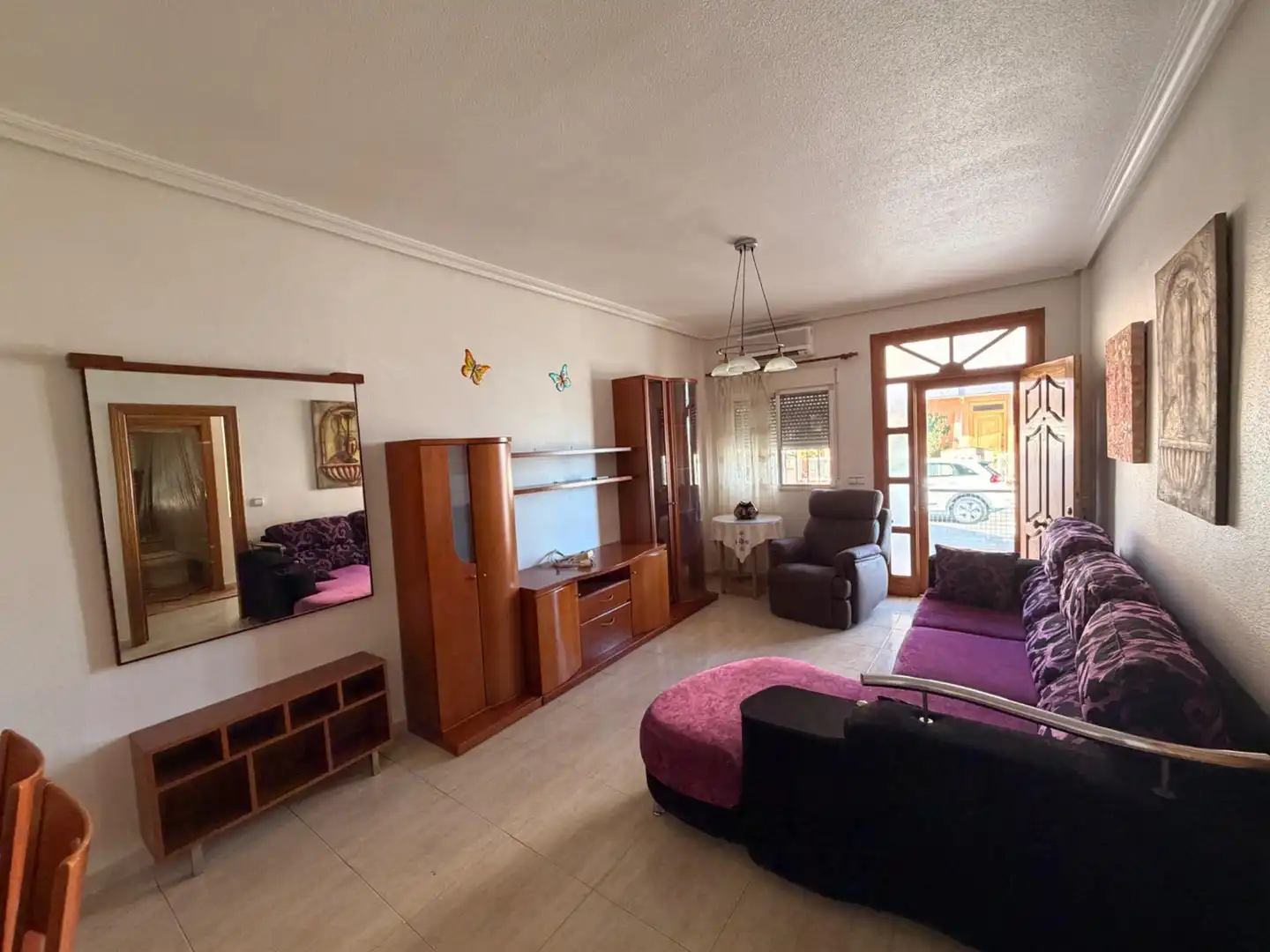 Sala de estar de Planta baja de alquiler en Murcia con Aire acondicionado, Jardín privado y Terraza