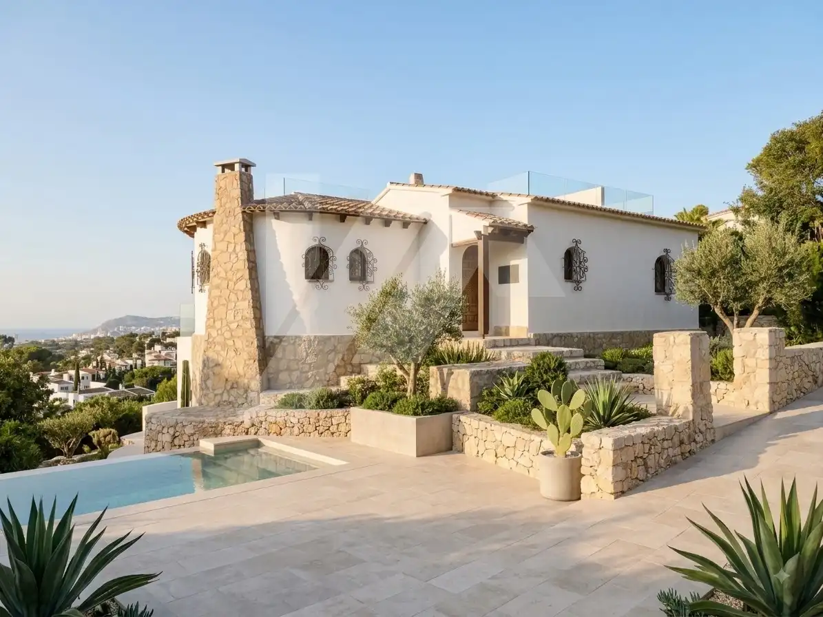 Vista exterior de Casa o xalet en venda en Benissa amb Calefacció, Terrassa i Traster