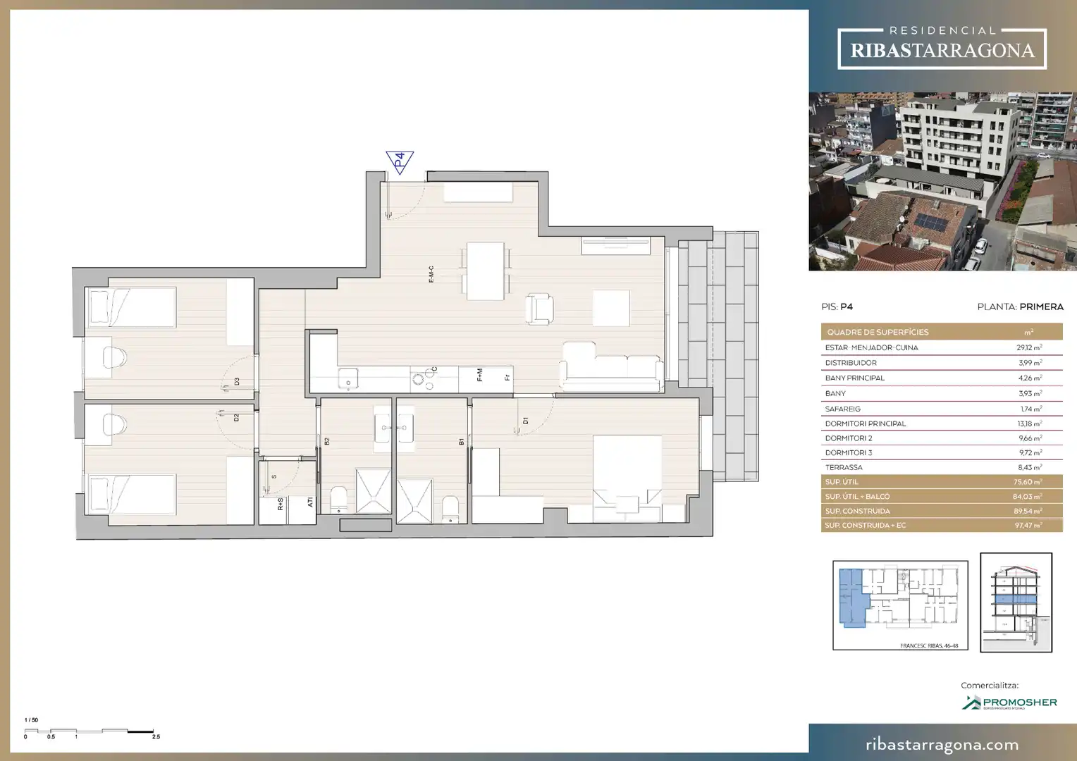 Flat with lift for sale in Carrer de Francesc Ribas 46, imagen 5