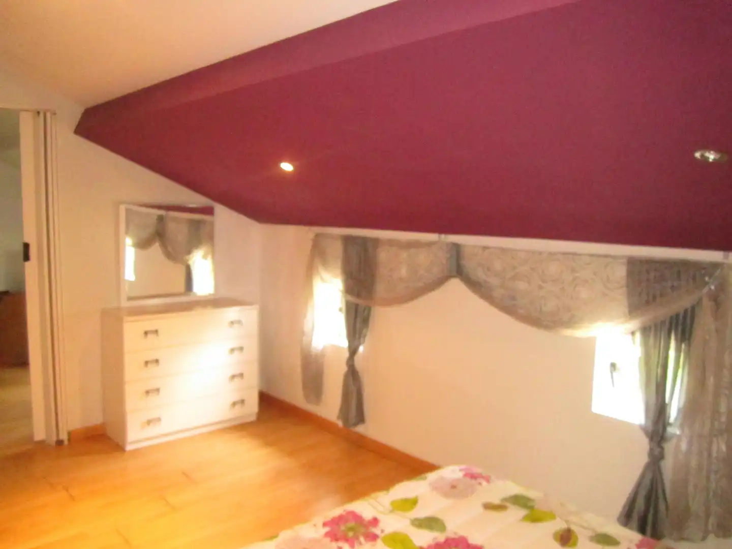 Bedroom of Flat for rent in Ferrol  with Heating, Furnished and Washing machine