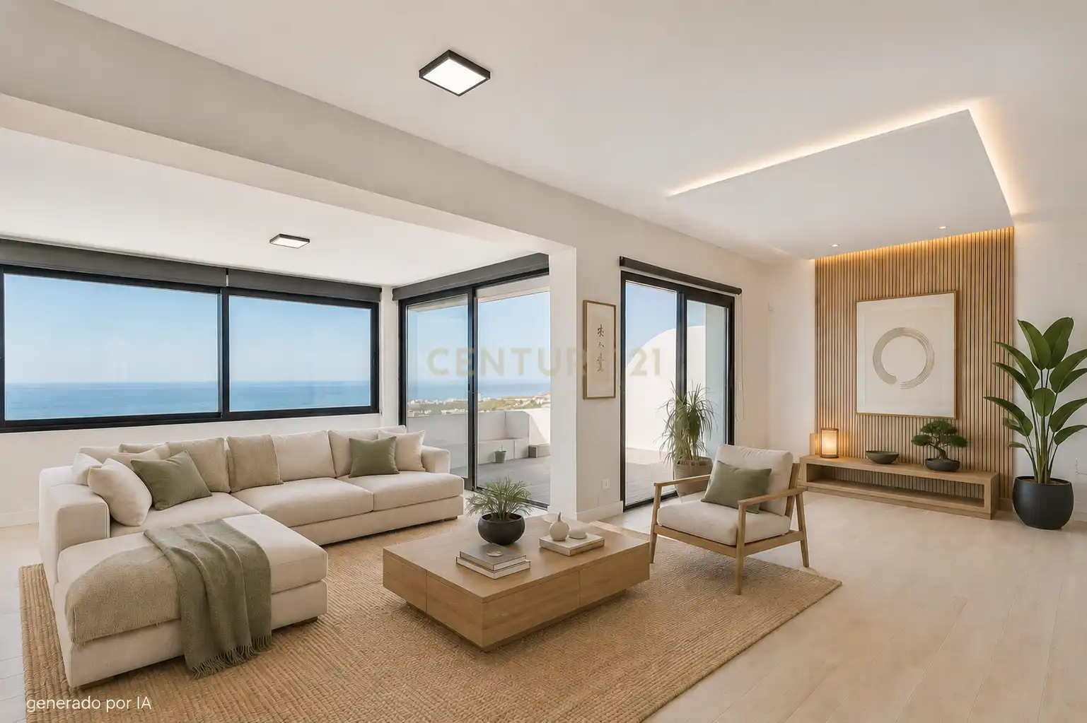 Sala d'estar de Apartament en venda en Mijas amb Aire condicionat i Alarma