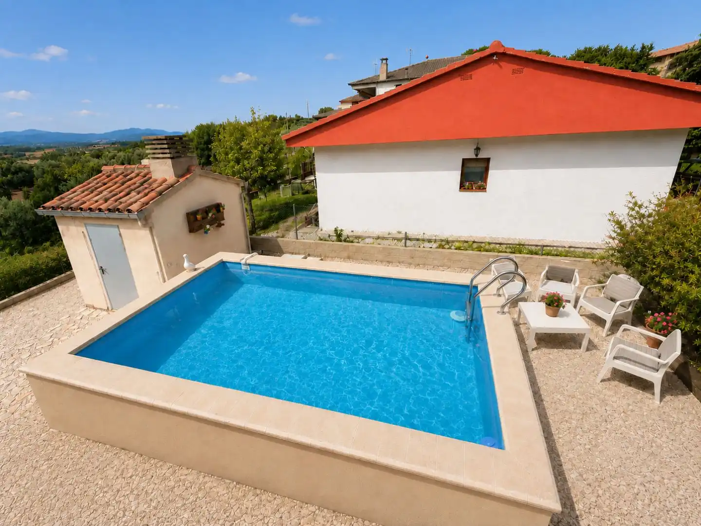 Swimming pool of Houses for sale in Horta de Sant Joan  with Air Conditioner, Terrace and Swimming Pool