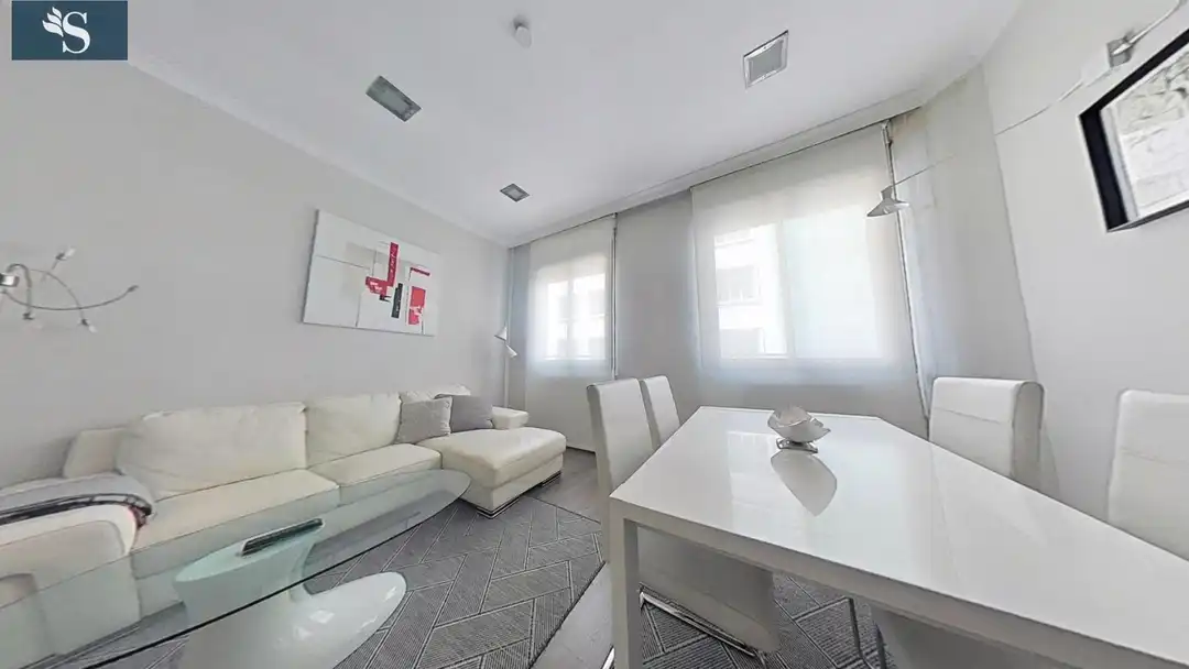 Living room of Flat for rent in Madrid  with Air Conditioner, Heating and Furnished