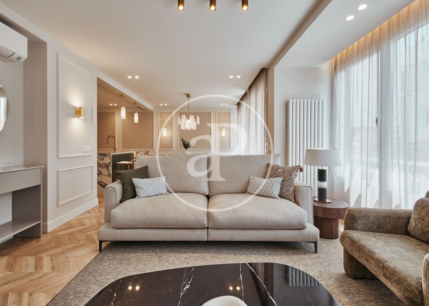 Sala d'estar de Pis en venda en  Madrid Capital amb Aire condicionat, Calefacció i Terrassa