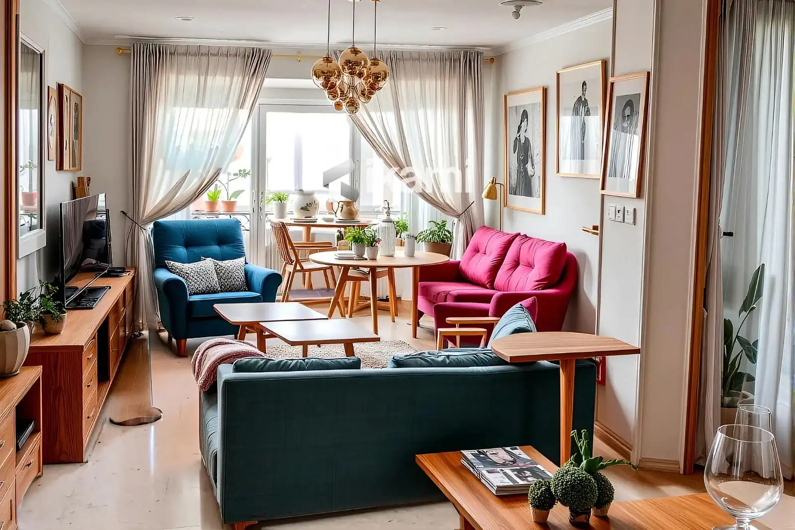 Living room of Flat for sale in Villajoyosa / La Vila Joiosa  with Air Conditioner, Heating and Terrace