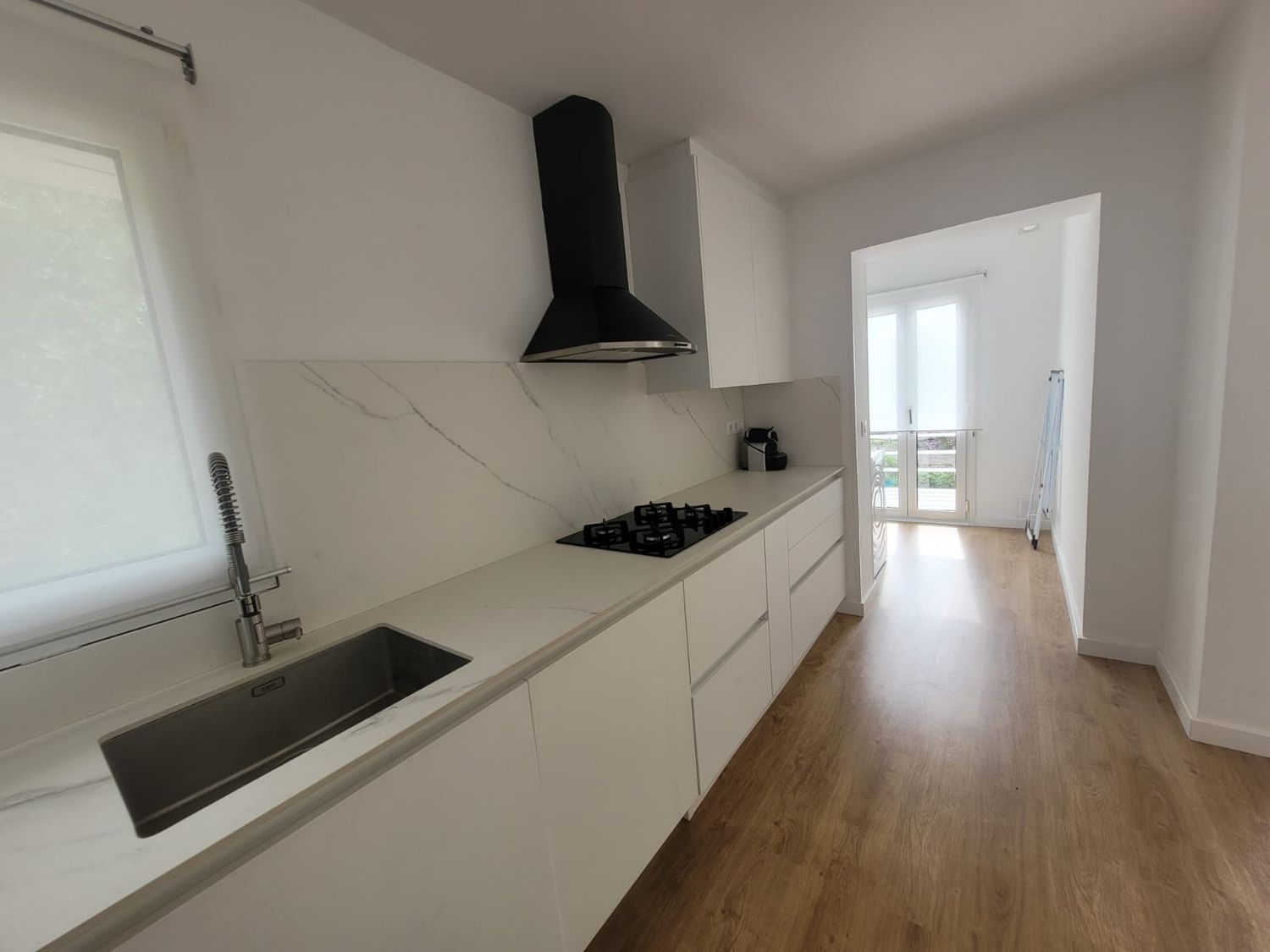 Kitchen of Flat to rent in Sant Martí de Llémena  with Air Conditioner, Private garden and Terrace