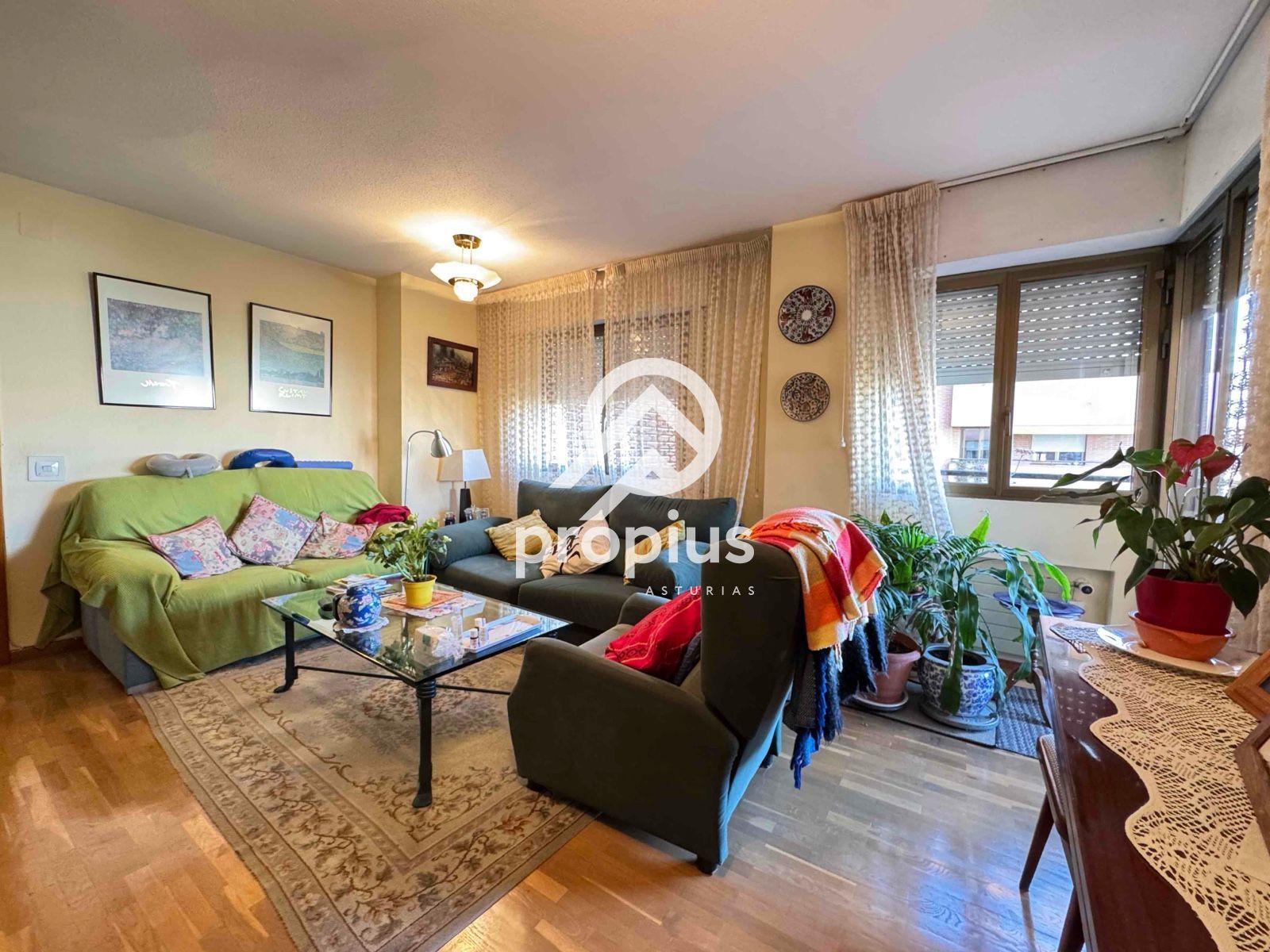 Sala d'estar de Pis en venda en  Madrid Capital amb Calefacció, Parquet i Terrassa
