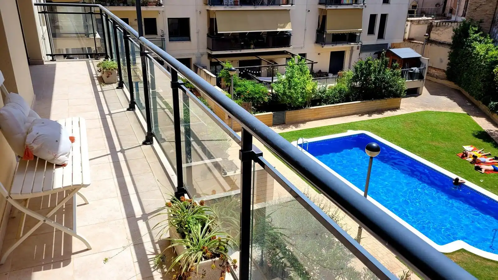 Terrasse von Maisonette zur Miete in Sant Pere de Riudebitlles mit Klimaanlage, Heizung und Terrasse
