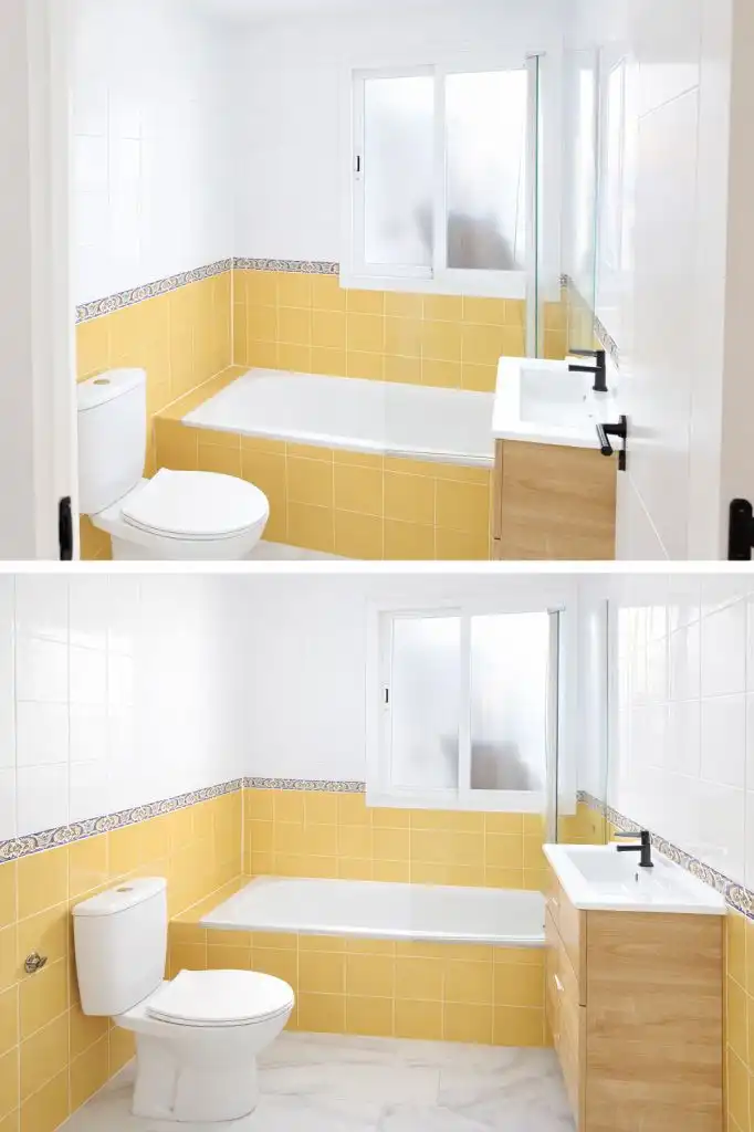 Bany de Apartament de lloguer en Marbella amb Aire condicionat, Calefacció i Jardí privat