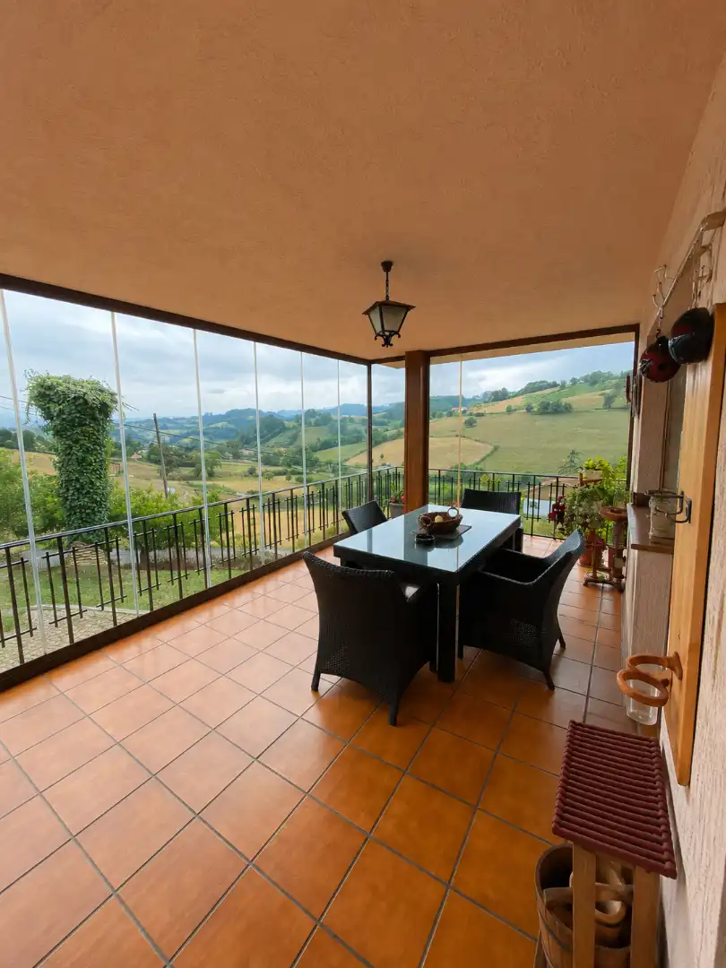 Terraza de Casa o chalet en venta en Gijón  con Calefacción, Jardín privado y Parquet