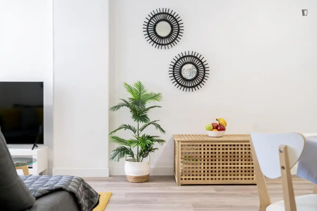 Sala de estar de Apartamento de alquiler en Madrid con Aire acondicionado, Amueblado y Horno