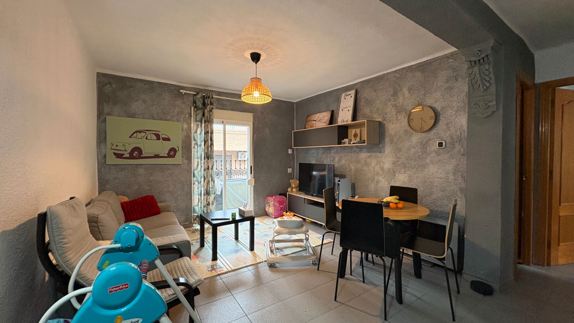 Living room of Flat for sale in La Vall d'Uixó  with Air Conditioner, Furnished and Oven