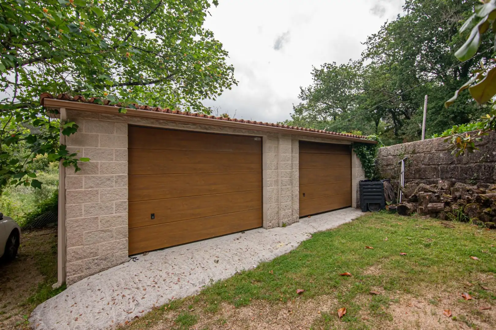 Vista exterior de Finca rústica en venta en Cuntis con Jardín privado, Terraza y Piscina