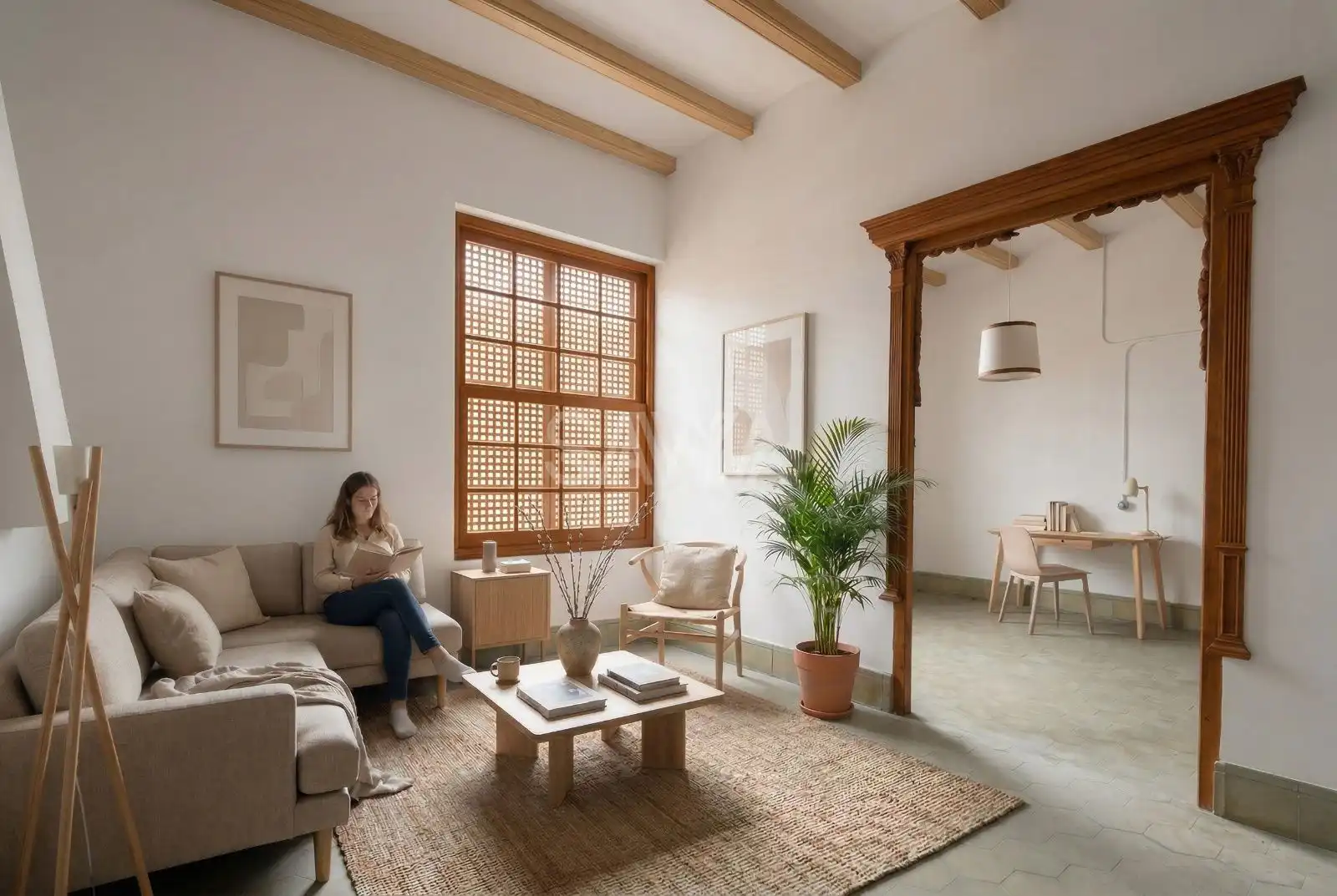 Sala de estar de Ático en venta en Barcelona con Calefacción, Terraza y Trastero