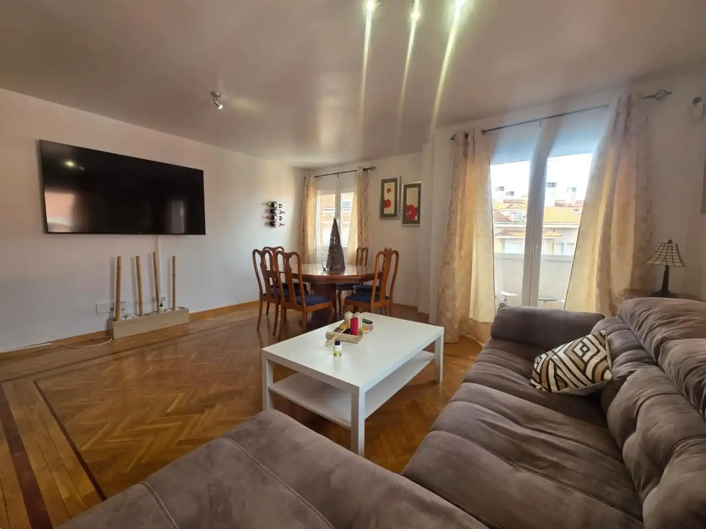 Wohnzimmer von Wohnung zur Miete in Ávila mit Heizung, Parkett und Terrasse