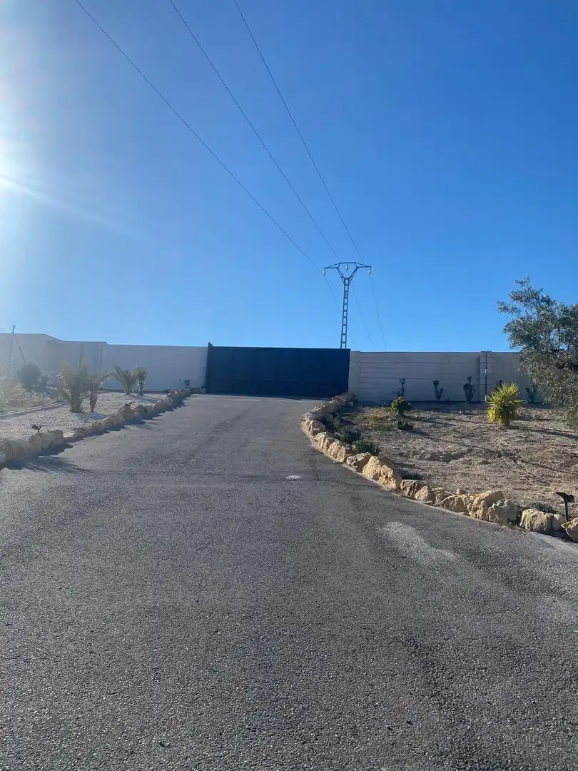 Vista exterior de Casa o xalet en venda en Elda amb Aire condicionat, Jardí privat i Terrassa