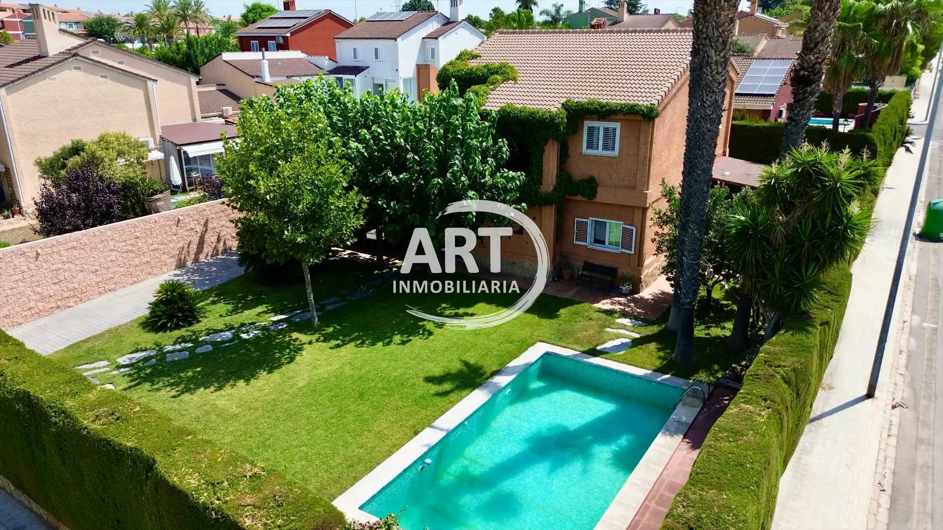 Jardí de Casa o xalet en venda en San Antonio de Benagéber amb Aire condicionat, Calefacció i Jardí privat