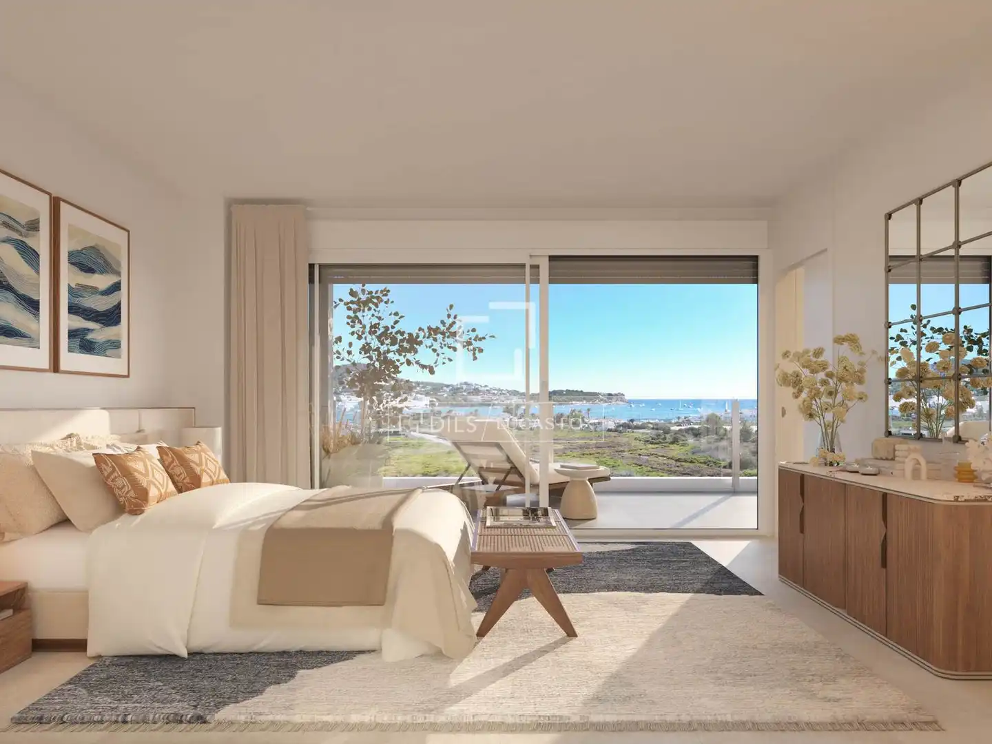 Bedroom of Flat for sale in Eivissa  with Air Conditioner, Private garden and Terrace