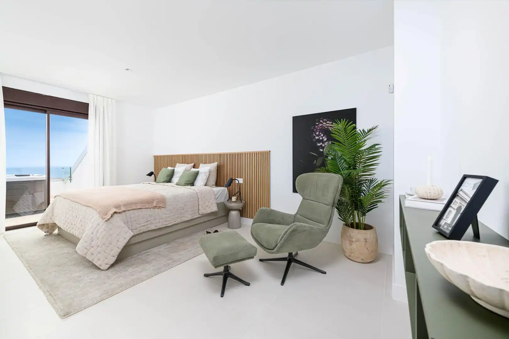 Schlafzimmer von Dachboden zum Verkauf in Fuengirola mit Gemeinschaftspool