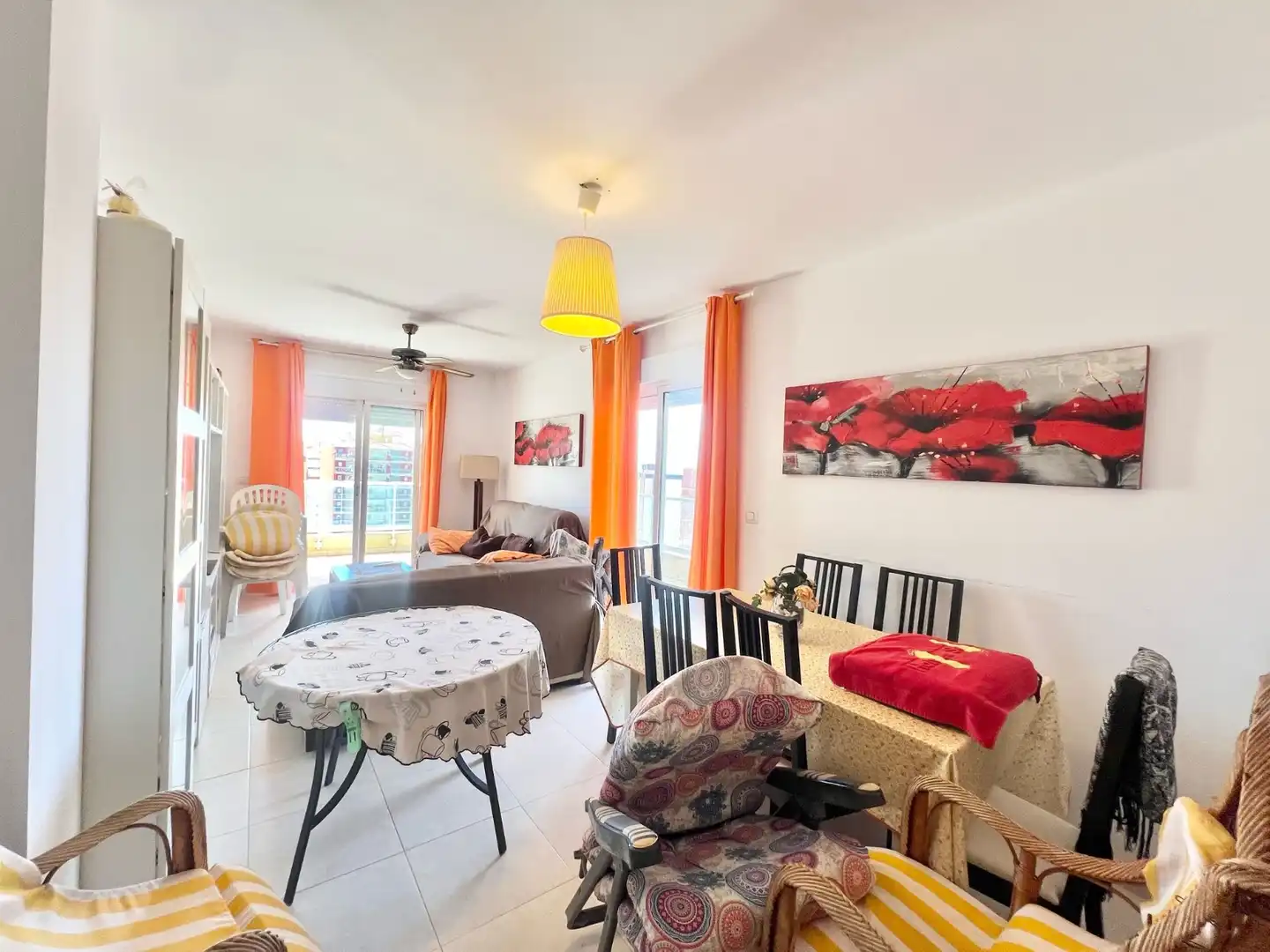 Wohnzimmer von Dachboden zur Miete in La Manga del Mar Menor mit Klimaanlage, Heizung und Terrasse