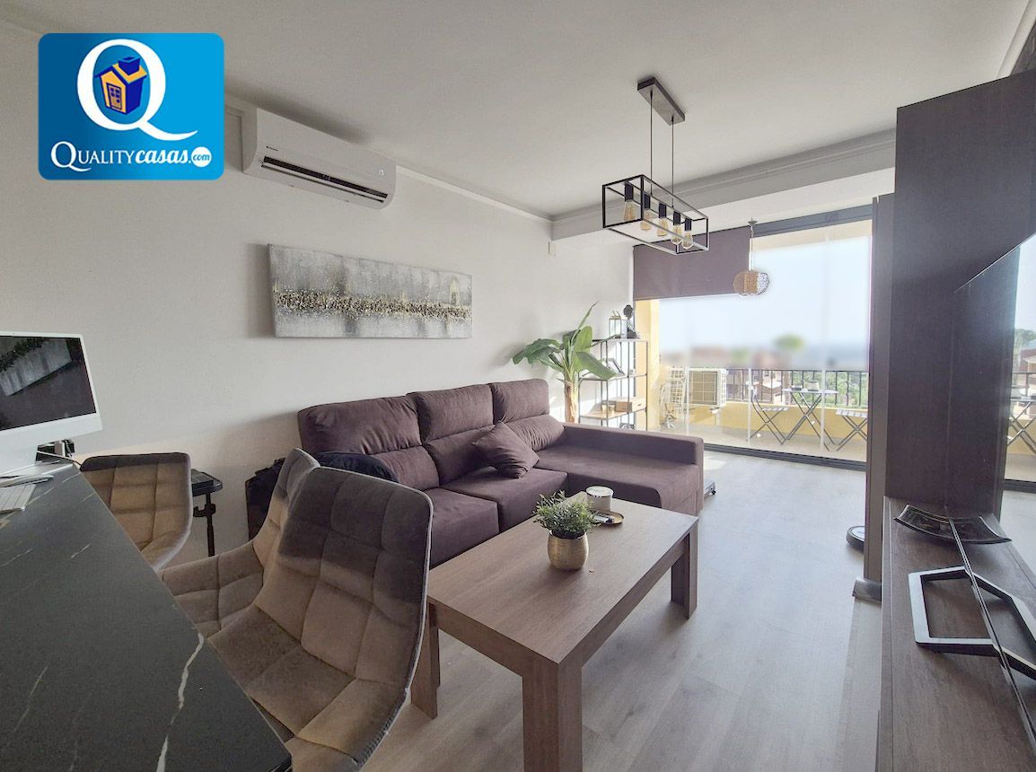 Living room of Apartment for sale in Mutxamel  with Air Conditioner, Terrace and Community pool