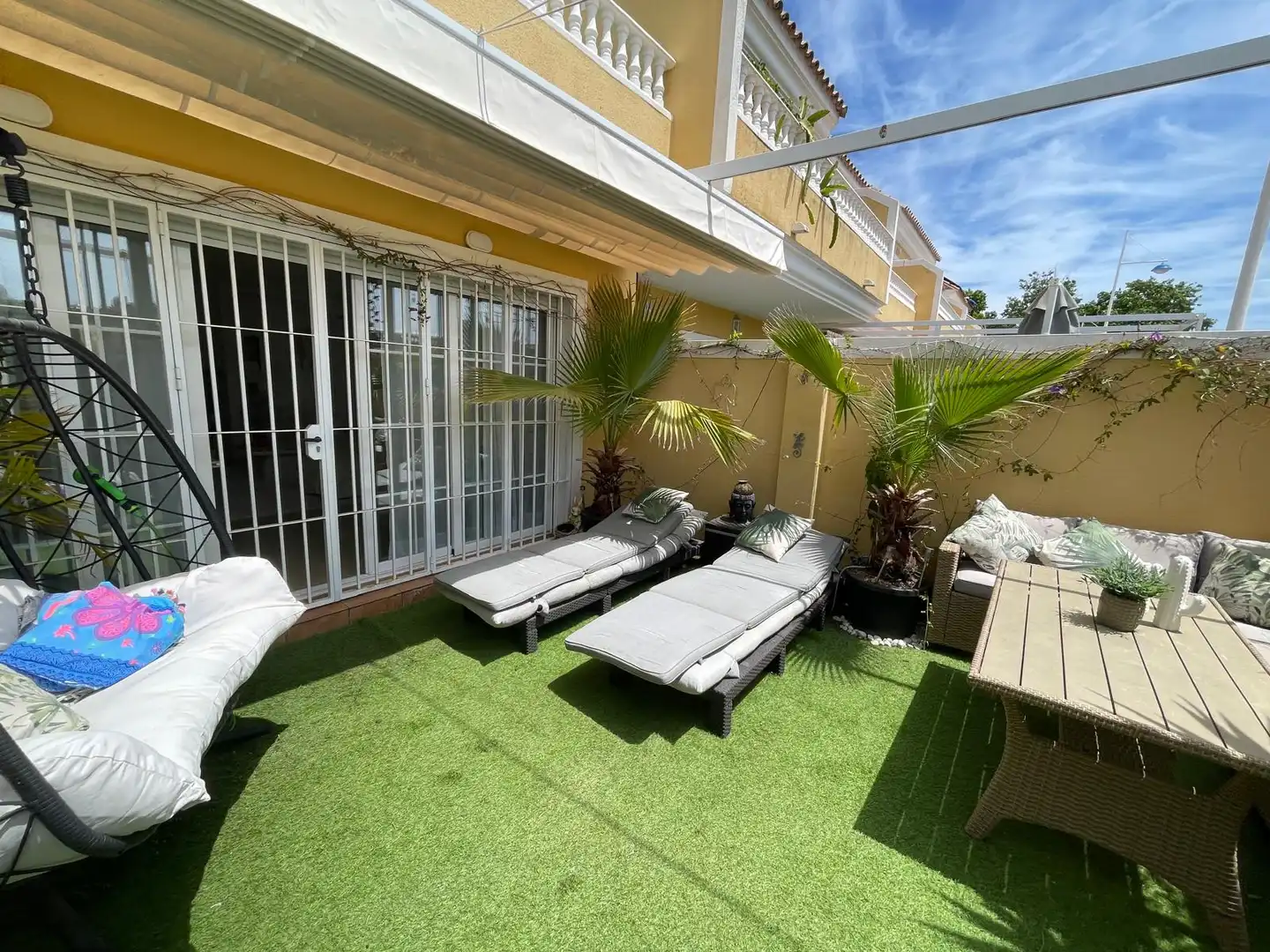 Terrassa de Casa adosada en venda en Mijas amb Aire condicionat, Jardí privat i Terrassa