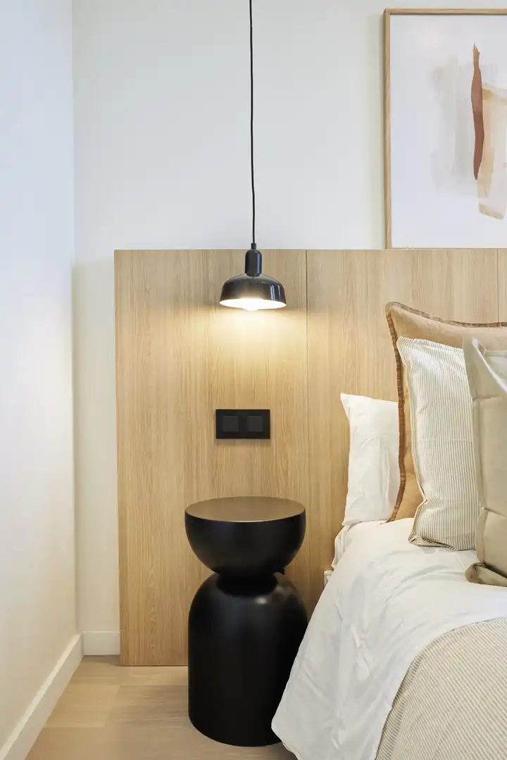Schlafzimmer von Wohnung zur Miete in Madrid mit Klimaanlage und Balkon