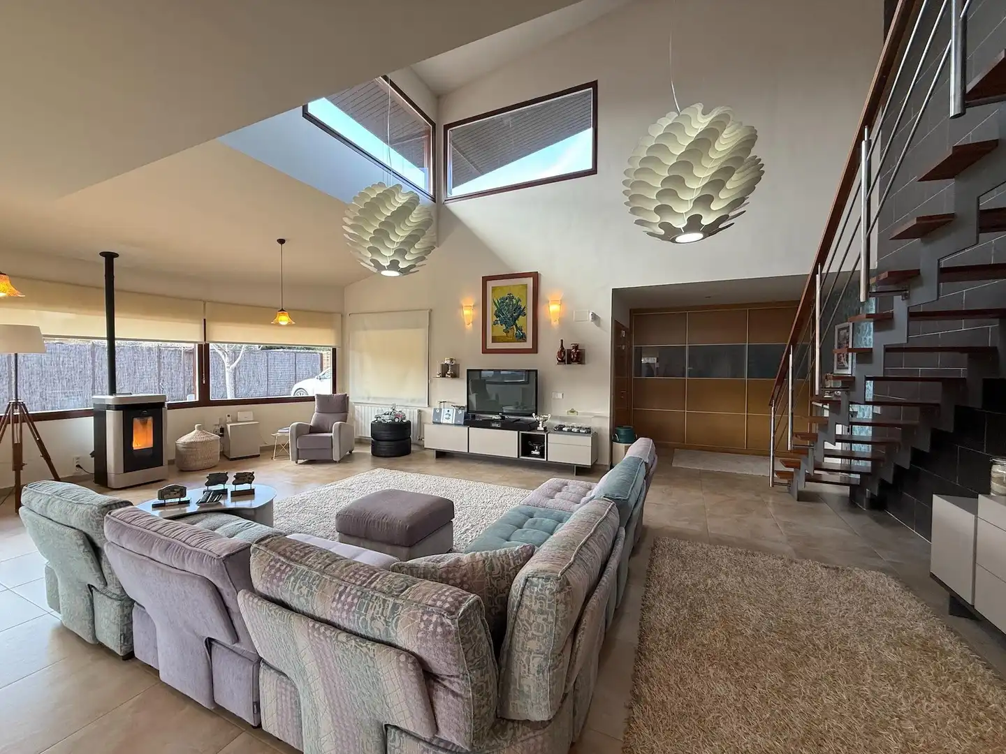 Sala de estar de Casa o chalet en venta en Cadrete con Aire acondicionado, Calefacción y Jardín privado