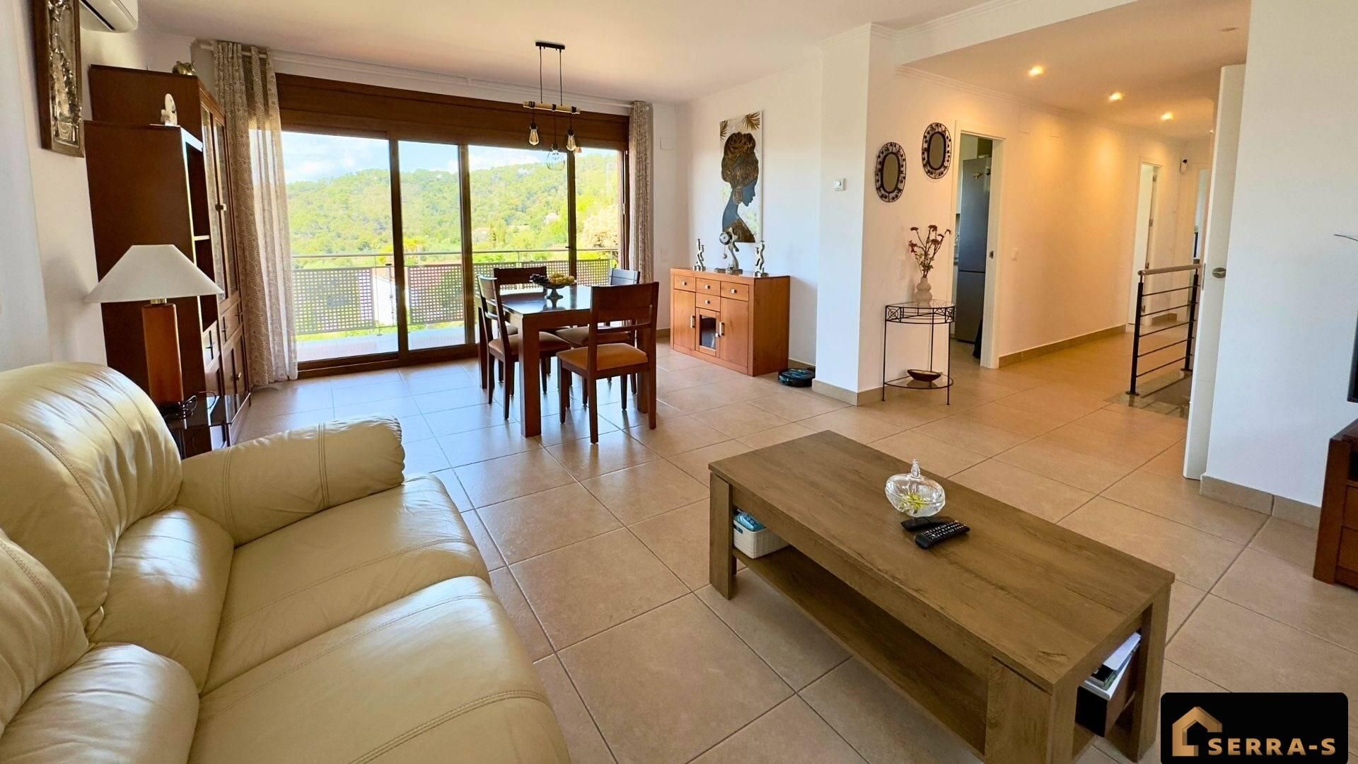 Living room of House or chalet to rent in Santa Susanna  with Air Conditioner, Heating and Terrace
