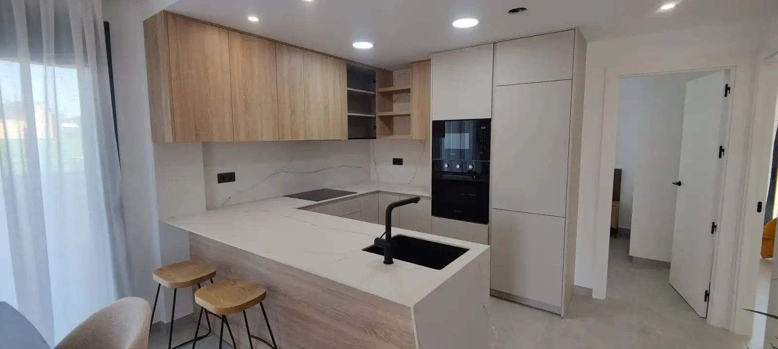 Cocina de Apartamento en venta en Pilar de la Horadada con Aire acondicionado, Jardín privado y Terraza