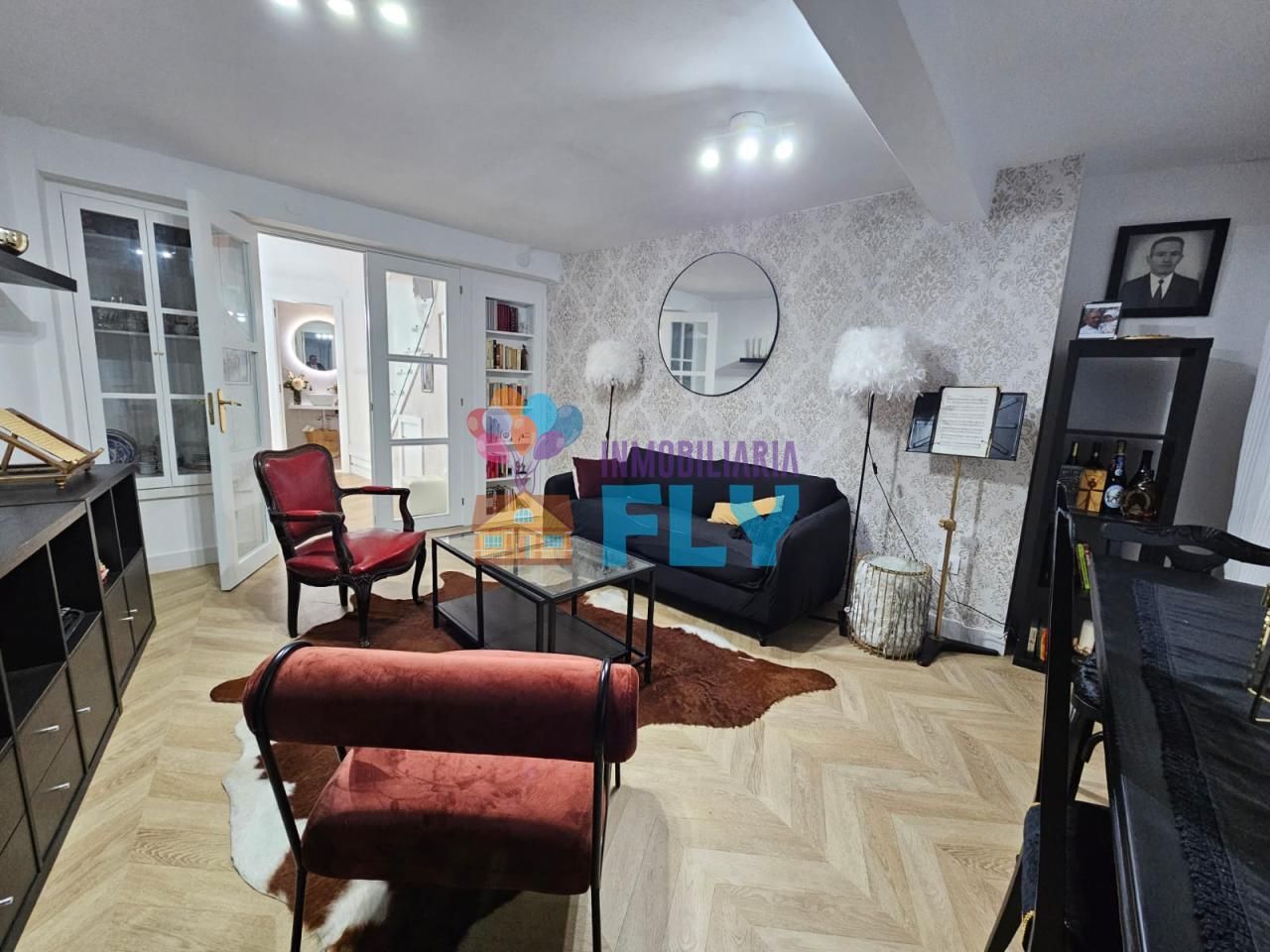 Living room of Single-family semi-detached for sale in Ourense Capital   with Heating and Furnished