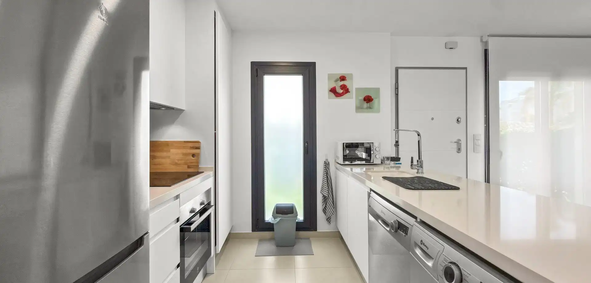 Cocina de Apartamento en venta en Pilar de la Horadada con Jardín privado, Terraza y Amueblado