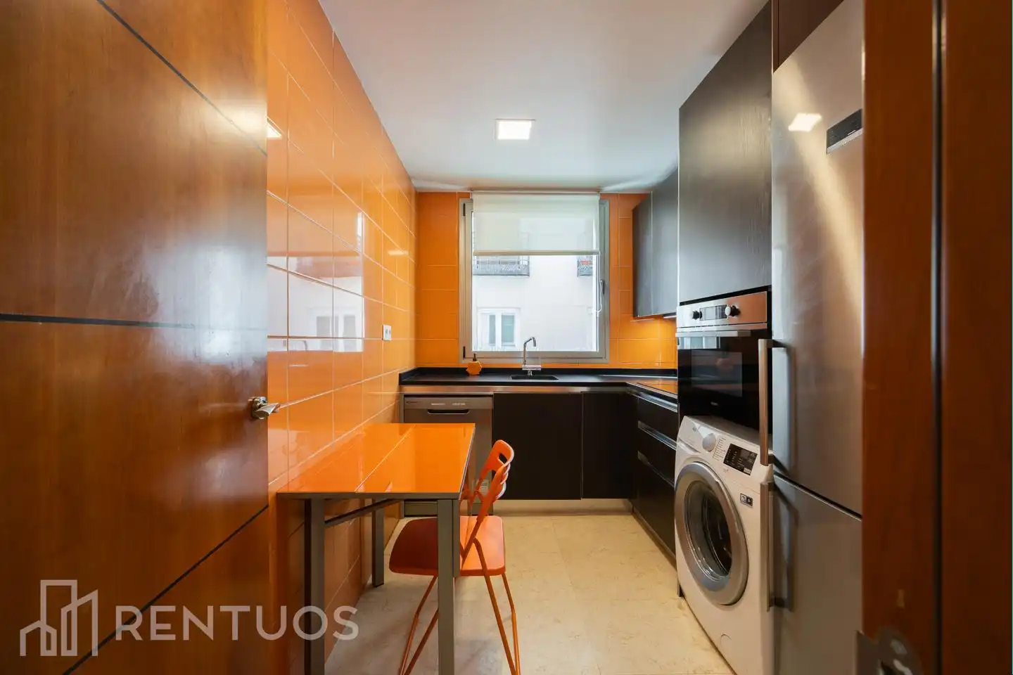 Küche von Wohnung zur Miete in Madrid mit Klimaanlage, Parkett und Gemeinschaftspool