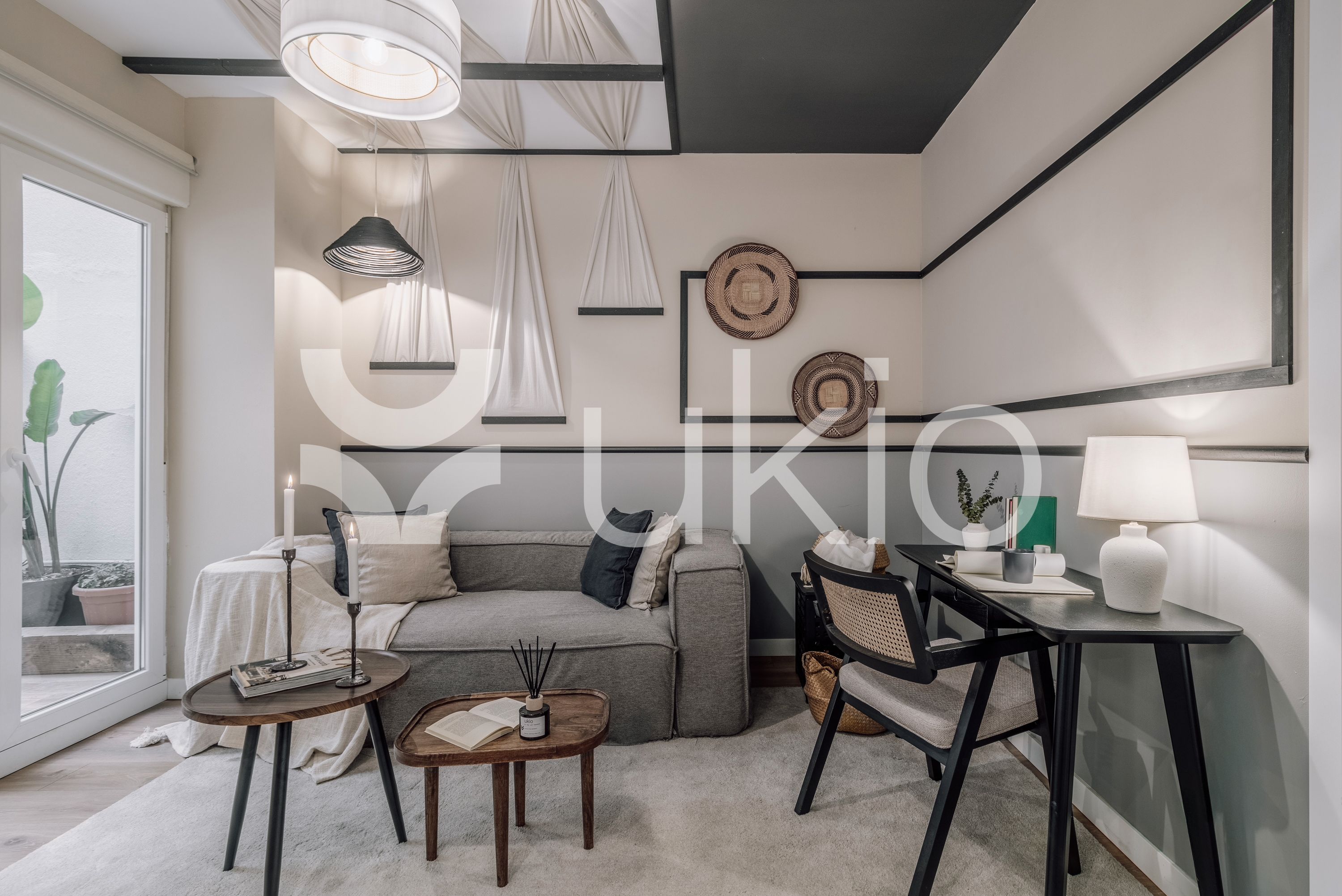 Living room of Apartment to rent in  Madrid Capital  with Air Conditioner, Heating and Terrace