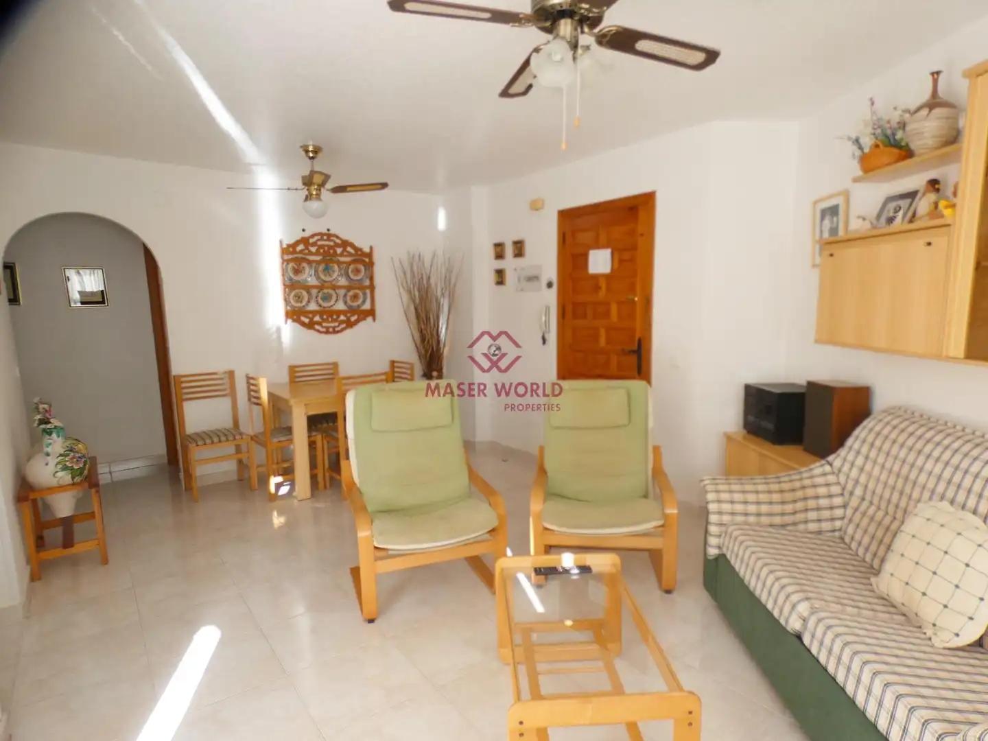 Living room of Flat for sale in Mazarrón  with Terrace, Furnished and Community pool
