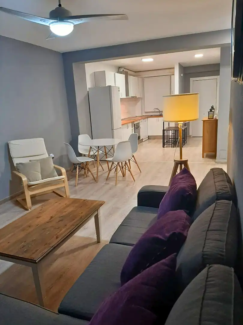 Living room of Flat for sale in Roquetas de Mar  with Terrace and Furnished