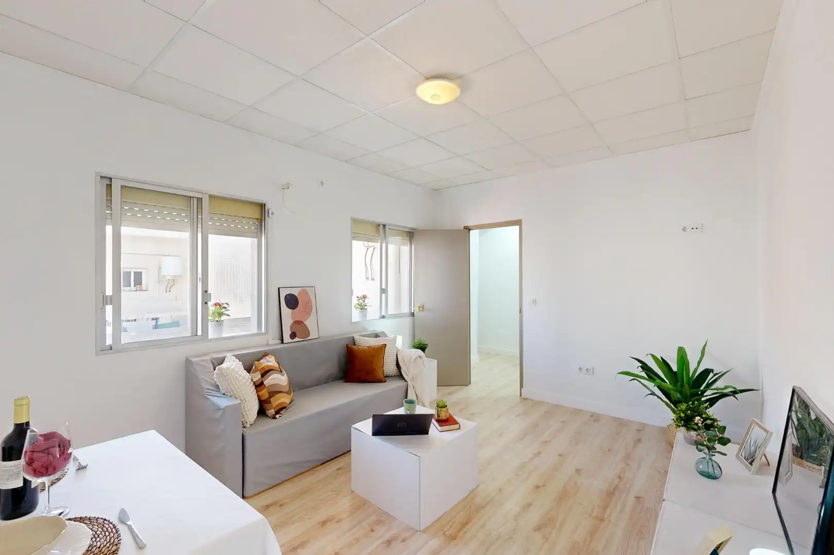 Wohnzimmer von Wohnung zum Verkauf in Cartagena mit Klimaanlage, Heizung und Balkon