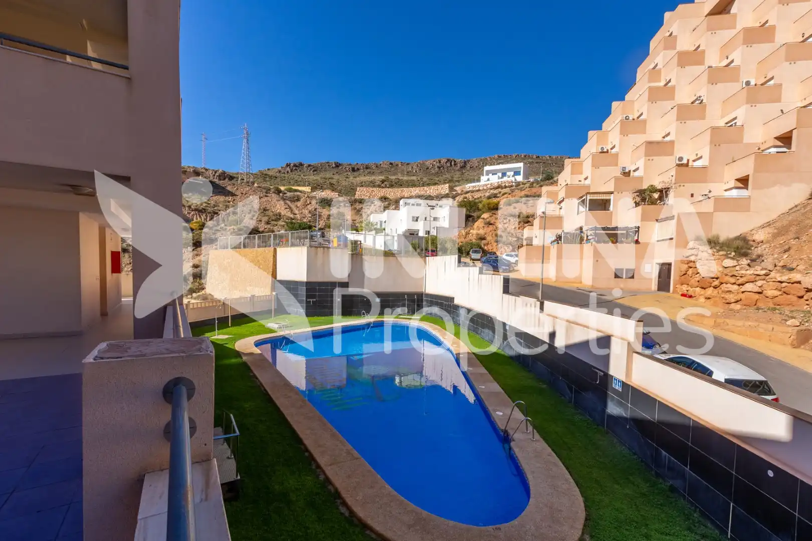 Piscina de Apartament en venda en Vícar amb Aire condicionat, Jardí privat i Terrassa
