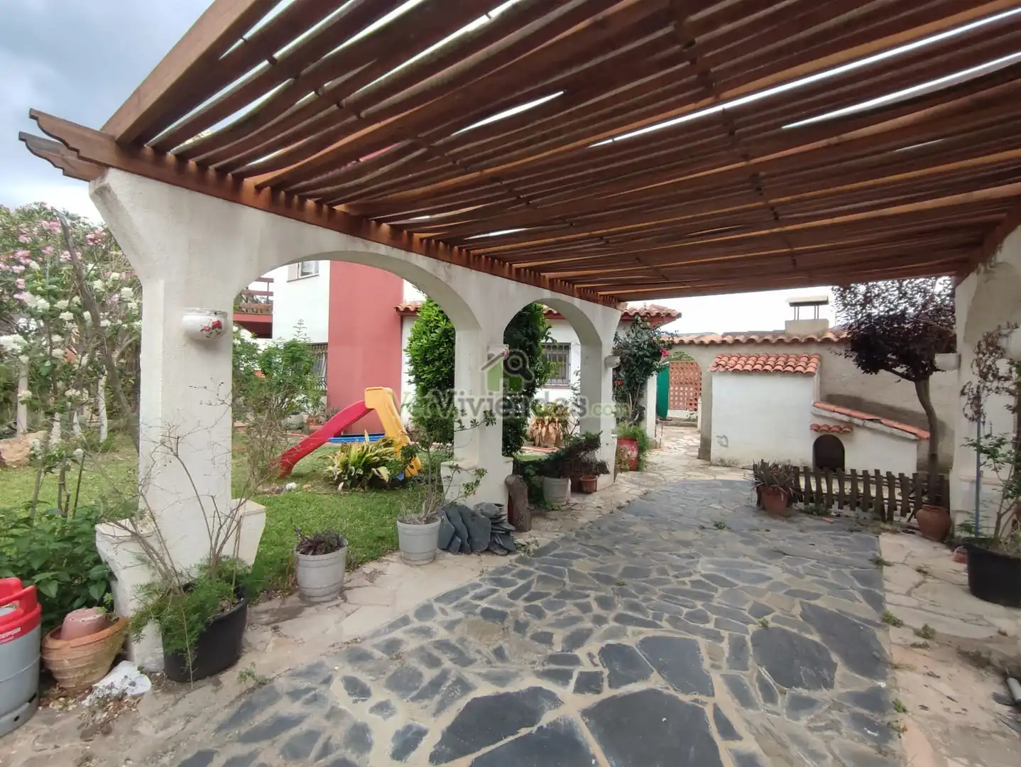 Terraza de Casa o chalet en venta en Vallirana con Jardín privado, Terraza y Horno