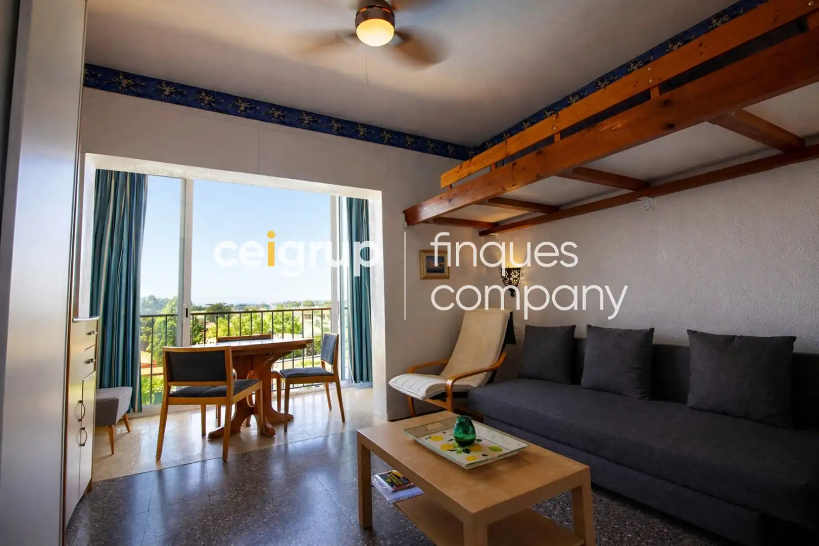Balcony of Study for sale in Roses  with Swimming Pool and Furnished