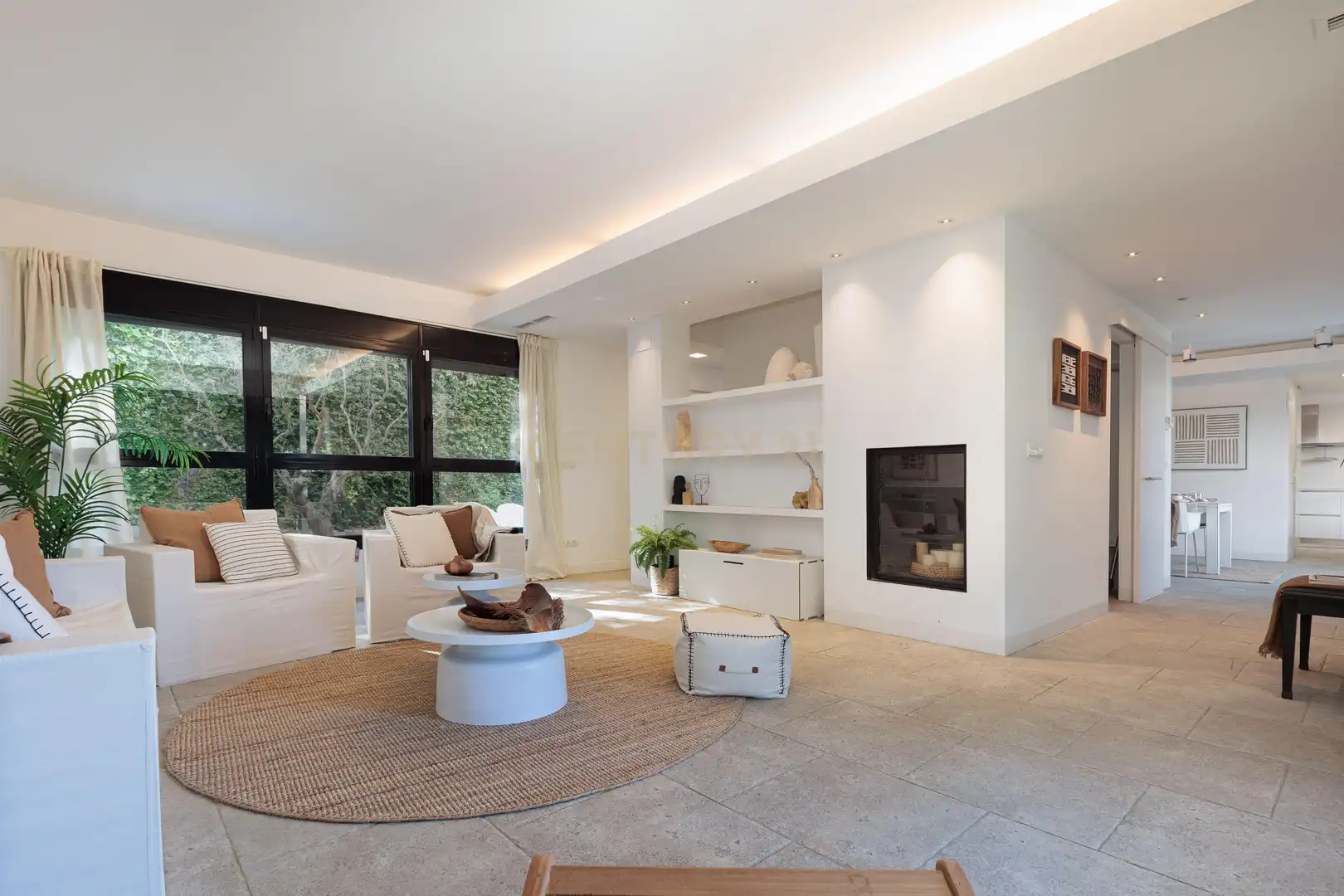 Sala d'estar de Casa o xalet en venda en Sant Cugat del Vallès amb Aire condicionat, Jardí privat i Traster