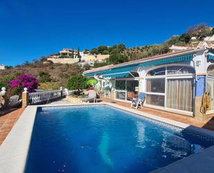 Vista exterior de Finca rústica en venda en Canillas de Albaida amb Aire condicionat, Terrassa i Piscina