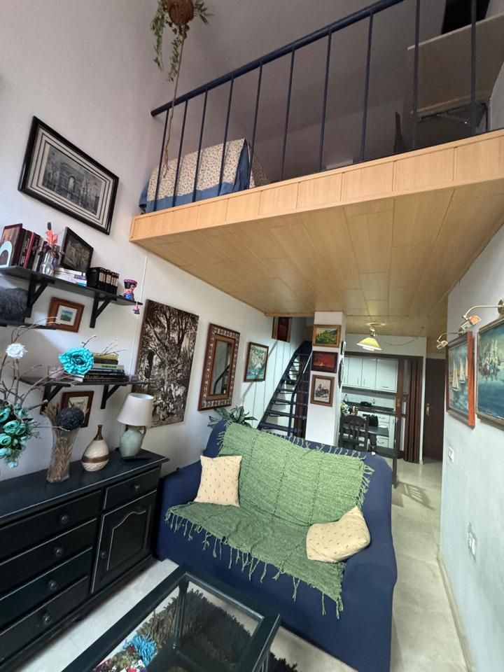 Sala d'estar de Dúplex de lloguer en  Sevilla Capital amb Aire condicionat i Moblat