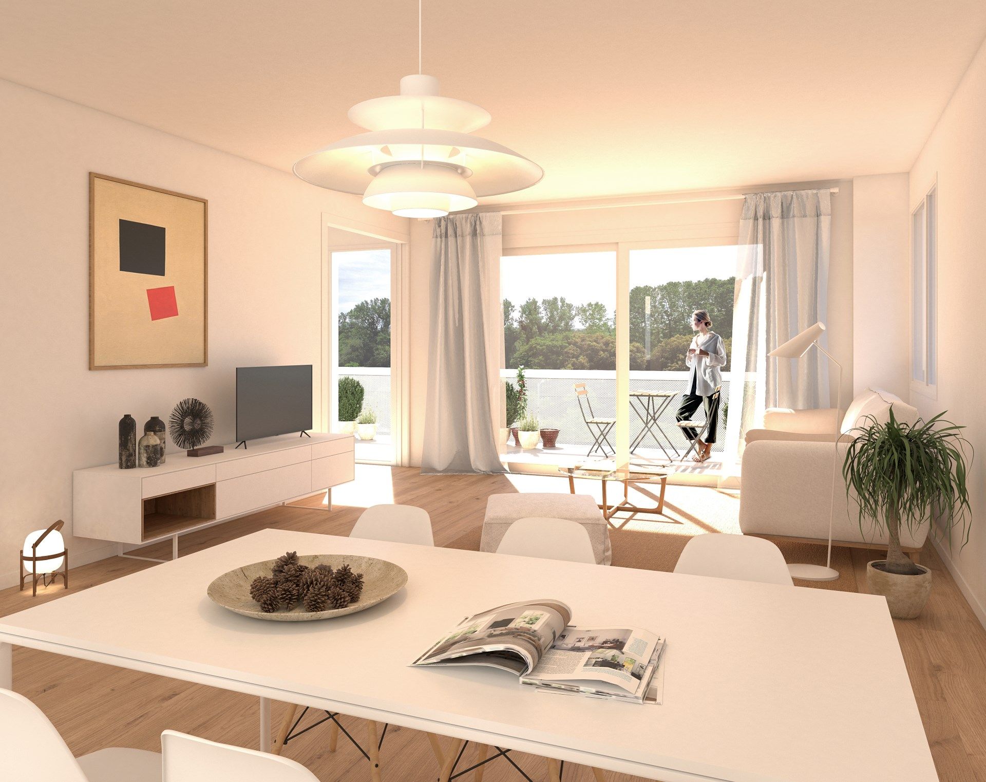 Living room of Planta baja for sale in Girona Capital  with Heating, Terrace and Storage room