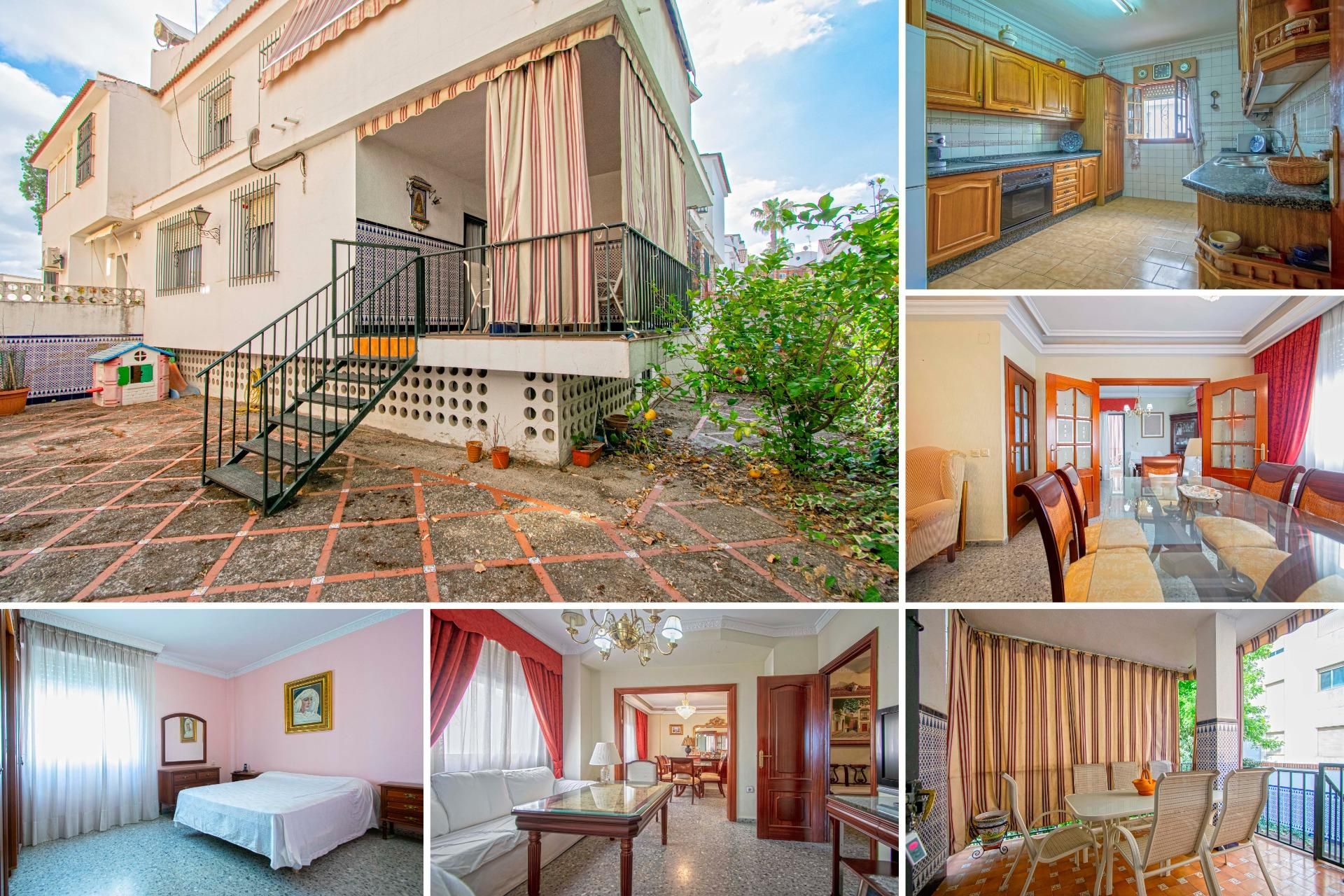 Exterior view of Single-family semi-detached for sale in  Sevilla Capital  with Air Conditioner, Heating and Terrace